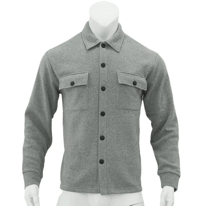 Winter europäische und amerikanische grenzüberschreitende lässige Herrenbekleidung Fleece-Revers europäische und amerikanische einreihige schmale Jacke