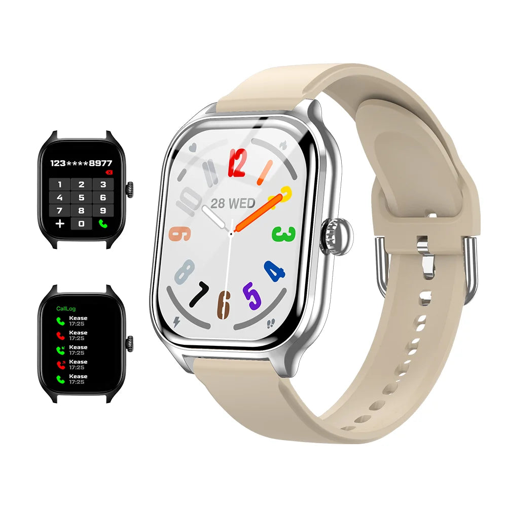 LAXASFIT Neue H9 Promax Smartwatch mit Zifferblatt zur Antwort von Anrufen, Kalorienverfolgung, Herzfrequenz-Oximetrie-Überwachung, Bluetooth-Smartwatch