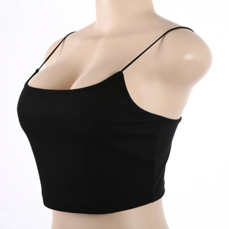 Frauen Sommer Mode Tanks Tops Sexy Weste Ärmellose Baumwolle Straps Camis Fitness Bustier Crop Top Nahtlose Tees Schwarz Weiß Tops