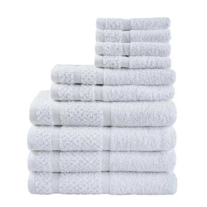 10-teiliges Handtuch-Set mit verbesserter Weichheit und Haltbarkeit, Grau