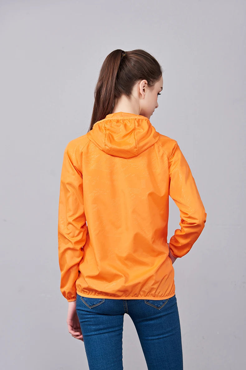 JNLN Unisex Wanderjacke Herren Damen Wasserdicht Schnelltrocknend Camping Windjacke Outdoor Trekking Angeln Regenmantel Anti UV Kleidung