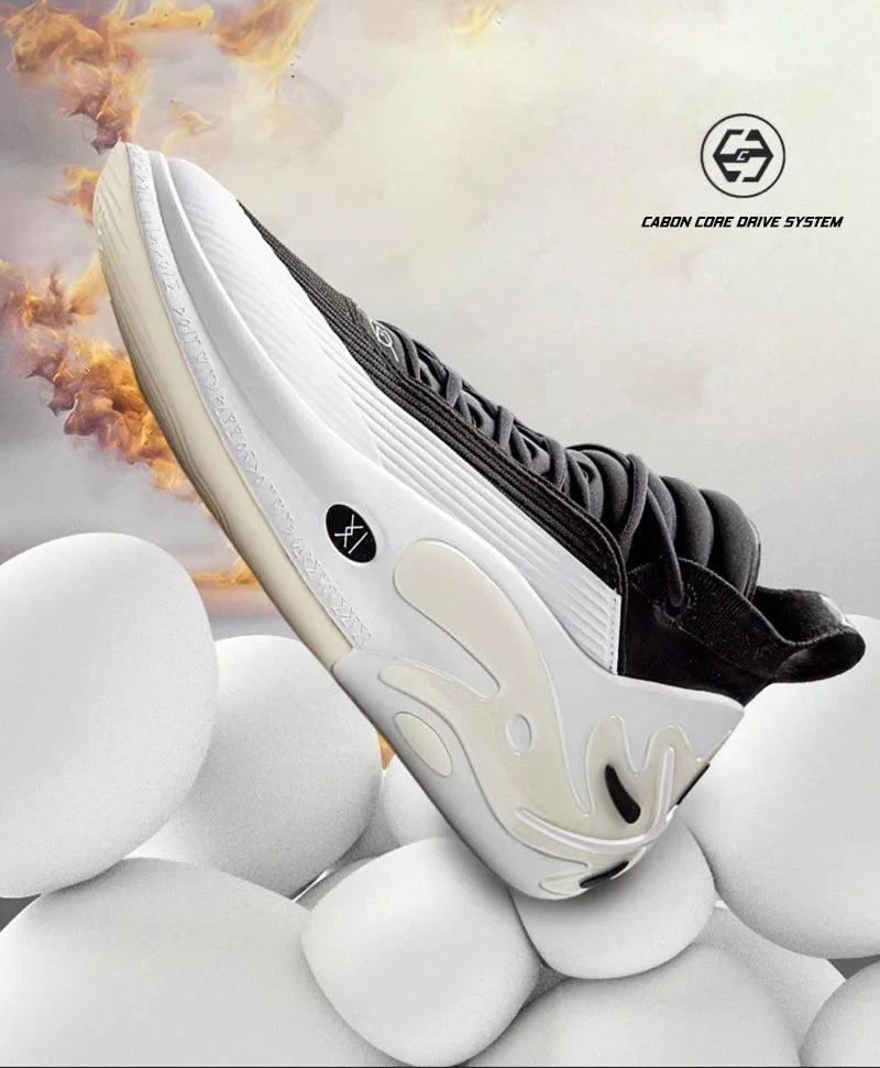 Li-Ning Herren WAY OF WADE 11 WHITE HOT Professionelle Basketballschuhe mit Carbonplatte und Dämpfung, Indoor-Sneaker ABAU049