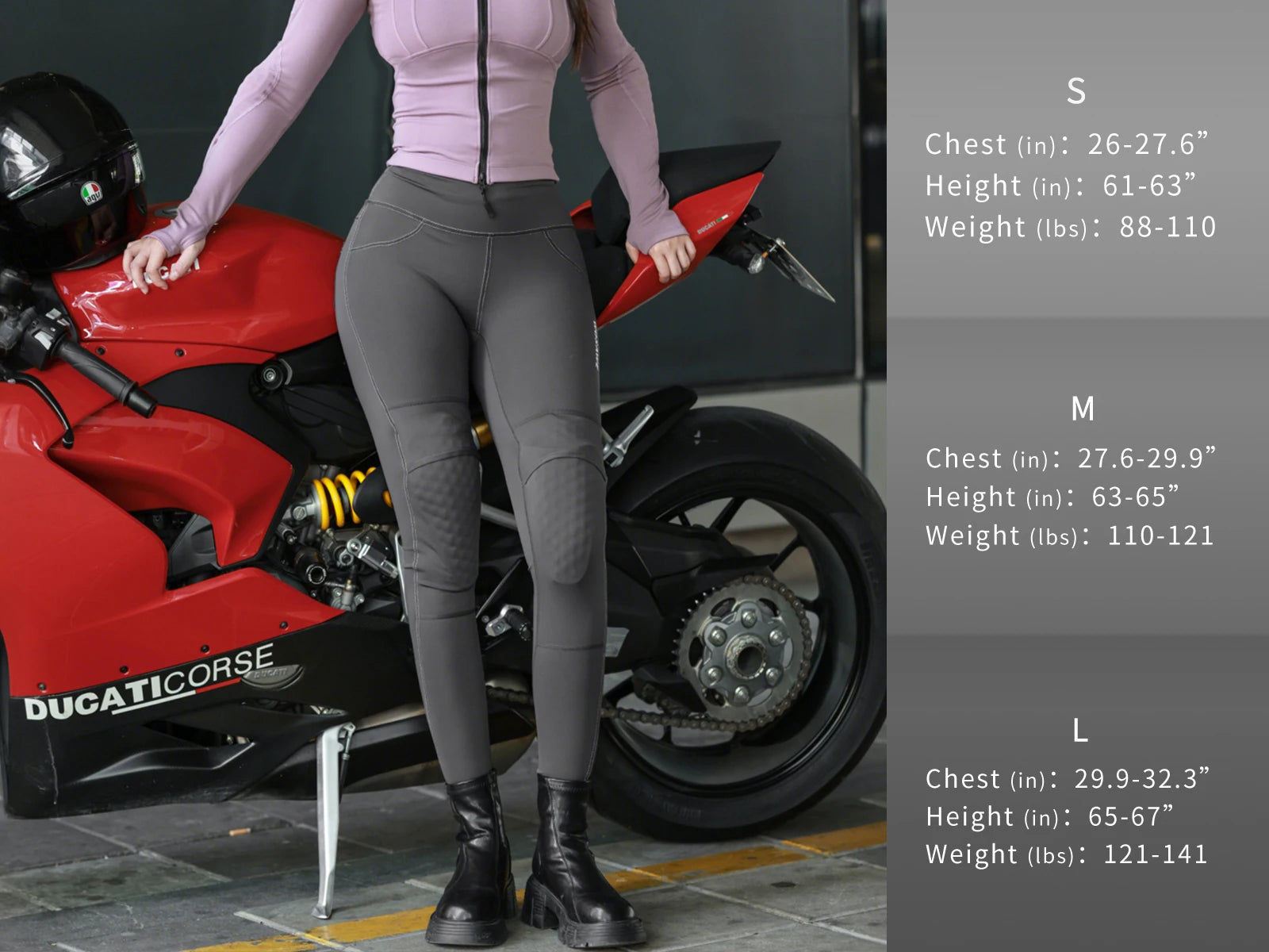 WOSAWE Damen-Motorradhose, schmale Passform, mit Offroad-Outdoor-Reithose mit CE-schützenden Knieschützern, Motocross-Motorradhose