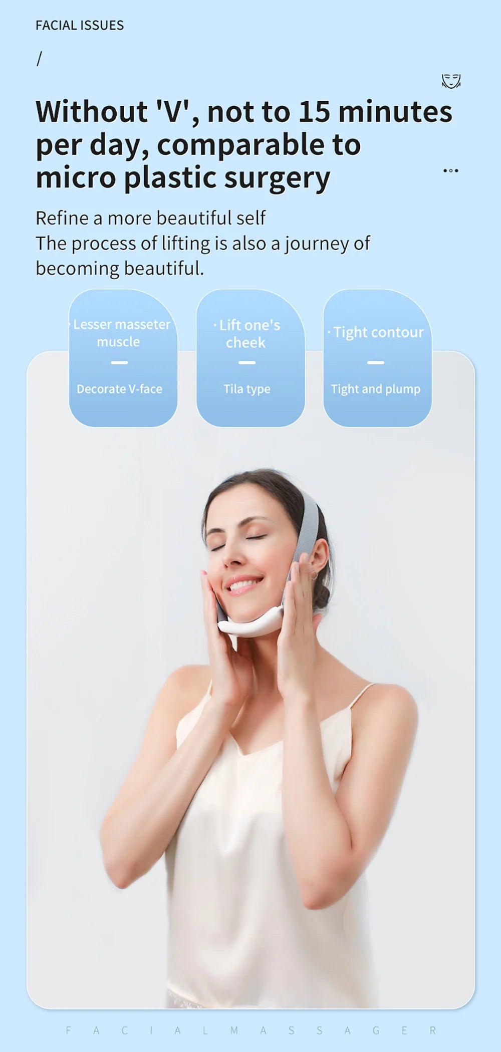 EMS Face Lifting Massagegerät Anti-Falten Straffendes Gesichtsmassagegerät V-Face Lift Gerät Mikrostromentferner Doppelkinn Hautpflege