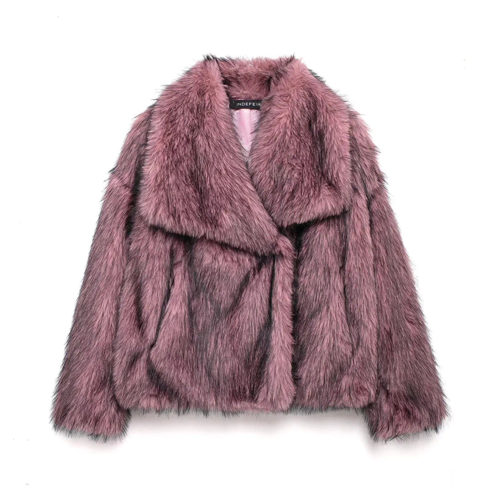 KONDALA 2025, Herbst und Winter, lässig, Kunstpelz, braun, für Damen, warme Jacken, Streetwear, Umlegekragen, Weihnachten, übergroße, elegante Mäntel