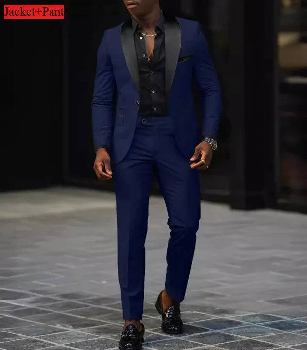 Männer Formale Slim Fit Smoking Prom Anzug Männlichen Bräutigam Hochzeit Blazer Hohe Qualität Trauzeuge Luxus Kleid Business Bankett Party Anzug