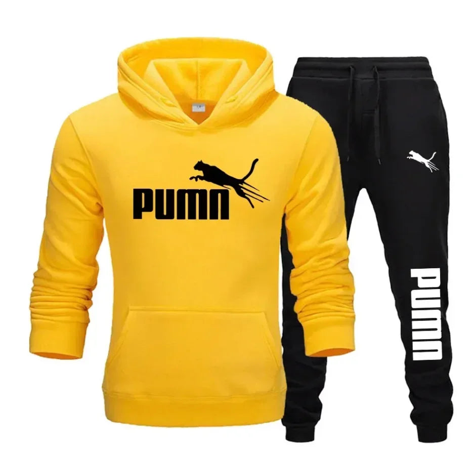 Neues modisches Fitness-Jogging-Freizeit-Sportbekleidungsset mit 2 Teilen, Herren-Kapuzenpullover und lange Herbst- und Winterhose