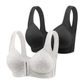 Fallsweet Nahtloser BH mit Vorderverschluss für Damen, solides, kabelloses Push-Up-Bralette, vollständige Abdeckung, feste Körbchen, bequeme Unterwäsche