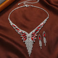3 PCS Exquisite Super Sparkling White Stone Necklace Earrings Earclip Set Bridal Jewelry Wedding Dress Accessories Dinner Party