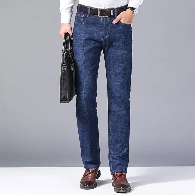Neue Männer Klassische Jeans Jean Homme Pantalones Hombre Männer Mannen Weiche Schwarz Biker Masculino Denim Overalls Herren Hosen Größe 32-38