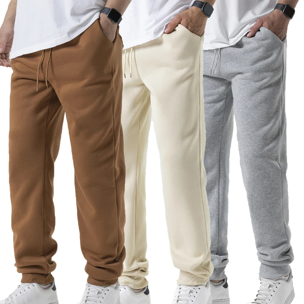 Herren Casual Hosen Herbst Winter Fleece Jogginghose Männer Jogger Elastische Taille Sport Casual Hosen Baggy Fitness Gym Kleidung