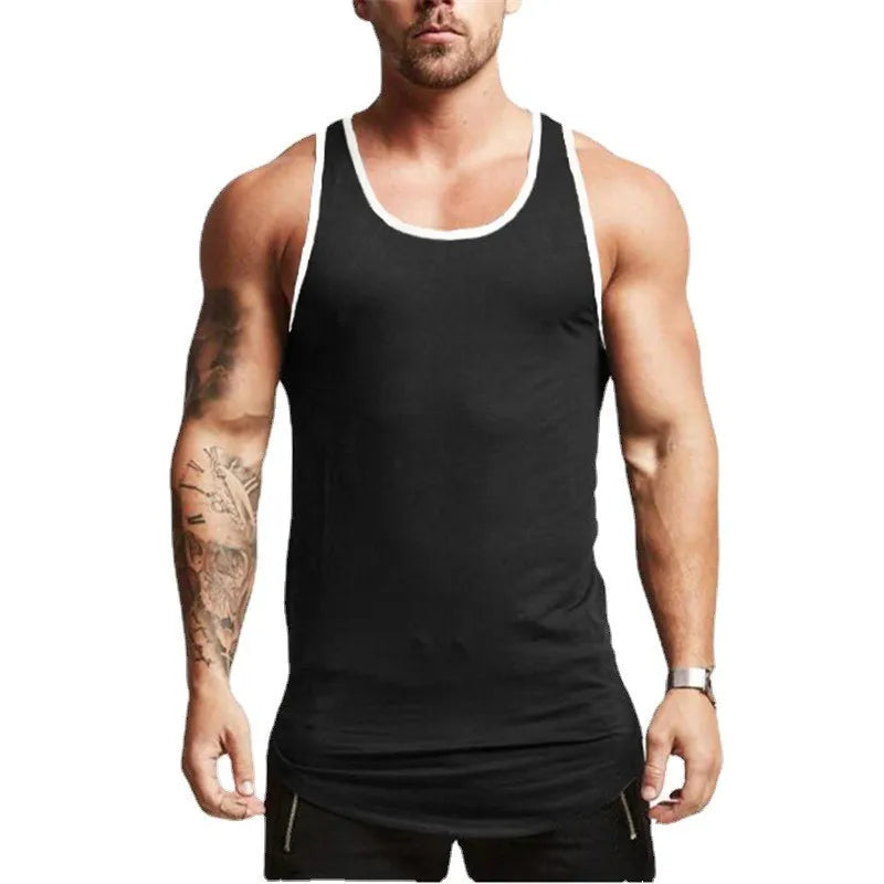 Sommer Baumwolle atmungsaktive ärmellose T-Shirt Fitness studio Bodybuilding Training lässige Tanktops Herren Fitness Muskel cool Gefühl Unterhemden