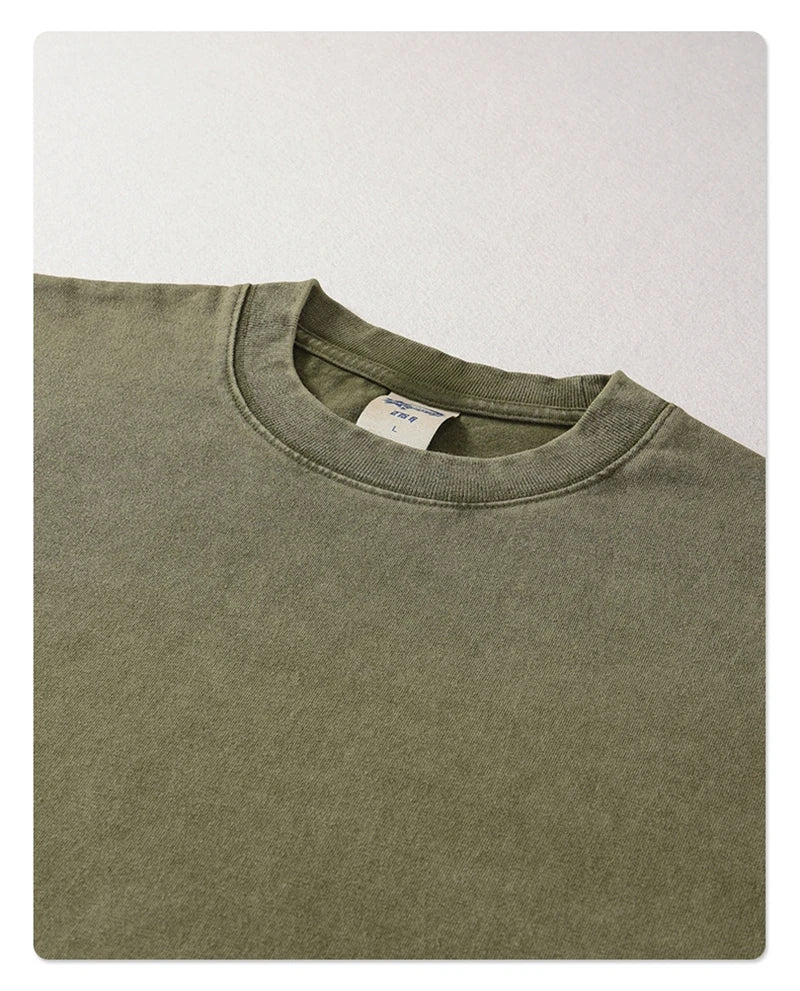 ZODF Neue Sommer Batik Gewaschen T-Shirts Für Männer Unisex Retro Lose High Street 275gsm Baumwolle T Shirt Marke Design HY0594
