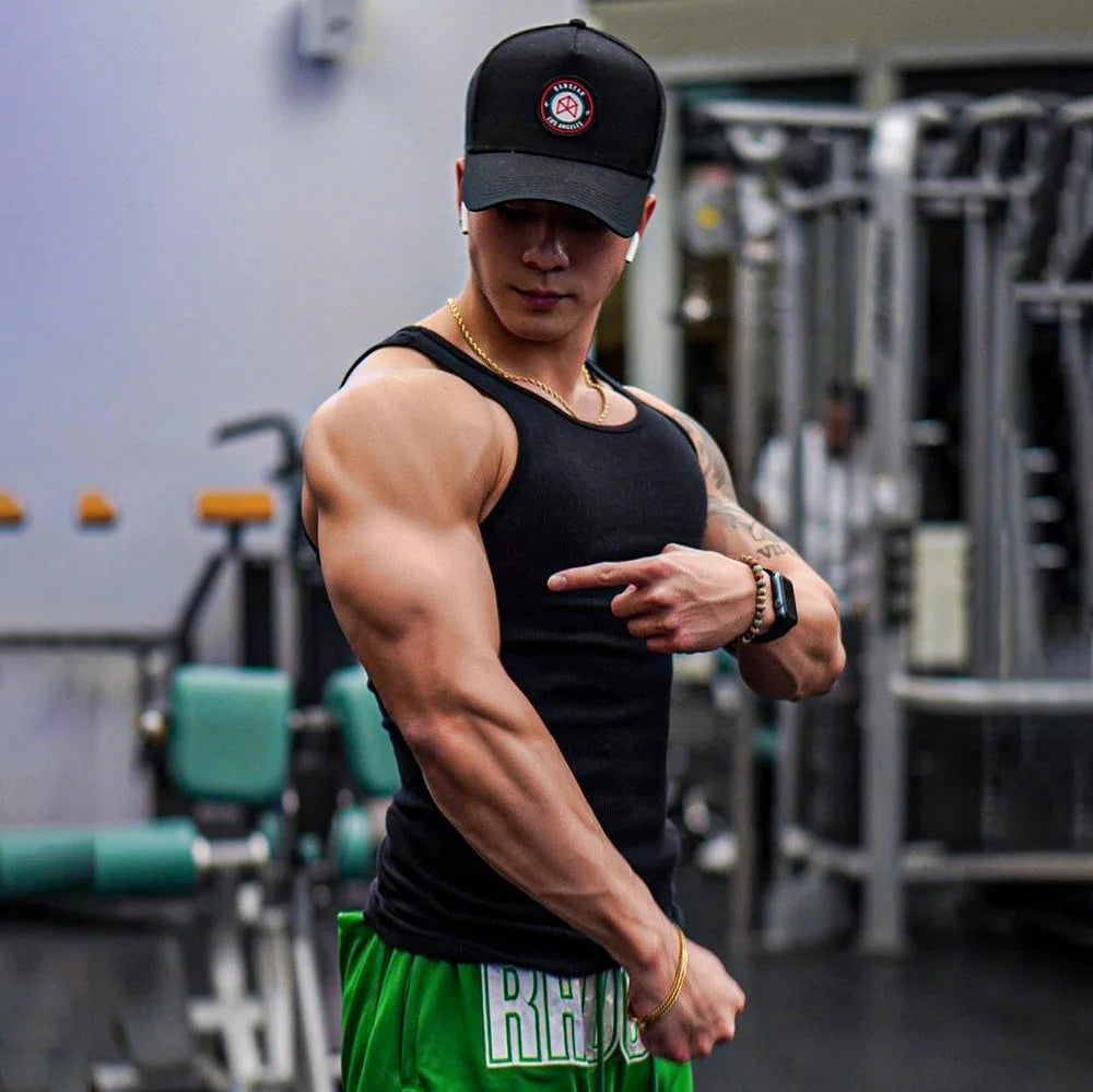 Männer Tank Top T-shirt Singlet Gym Workout Fitness Ärmelloses Shirt Muskel Bodybuilding Atmungsaktive Untertaille