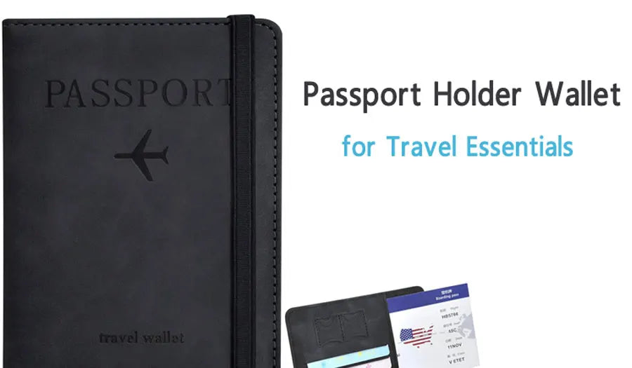 Reisepasshülle für Reiseutensilien, Reisepass-Brieftaschen-Schutzhülle für Reisezubehör, Reisepass-Buchhalter für Damen/Herren