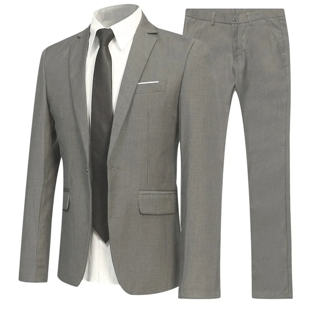 Men Suits Set Jackets Pants 2 Pieces Elegant For Wedding Slim Fit Blazers Formal Outfit Fashion Classic Full 2025 Costume