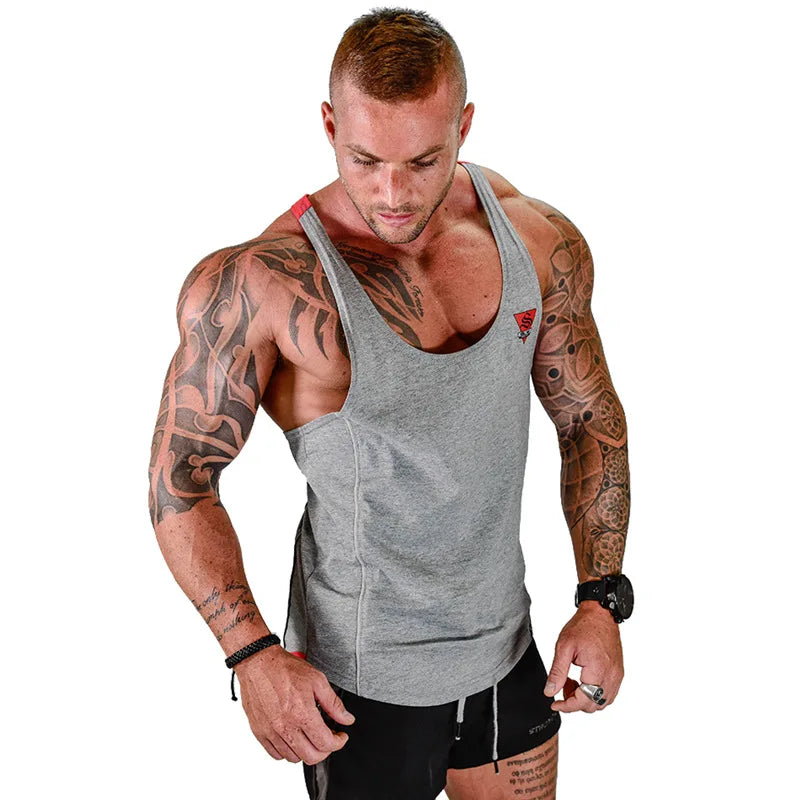 Herren-Bodybuilding-Tanktop, Fitnessstudios, Fitness, ärmelloses Hemd, 2025, neue männliche Baumwollkleidung, modisches Singlet-Weste, Unterhemd für Herren
