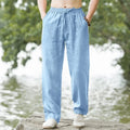 Männer Strand Hosen Jogger Streetwear Baumwolle Leinen Jogginghose Casual Hosen Hawaiian Urlaub Lose Sommer Lange