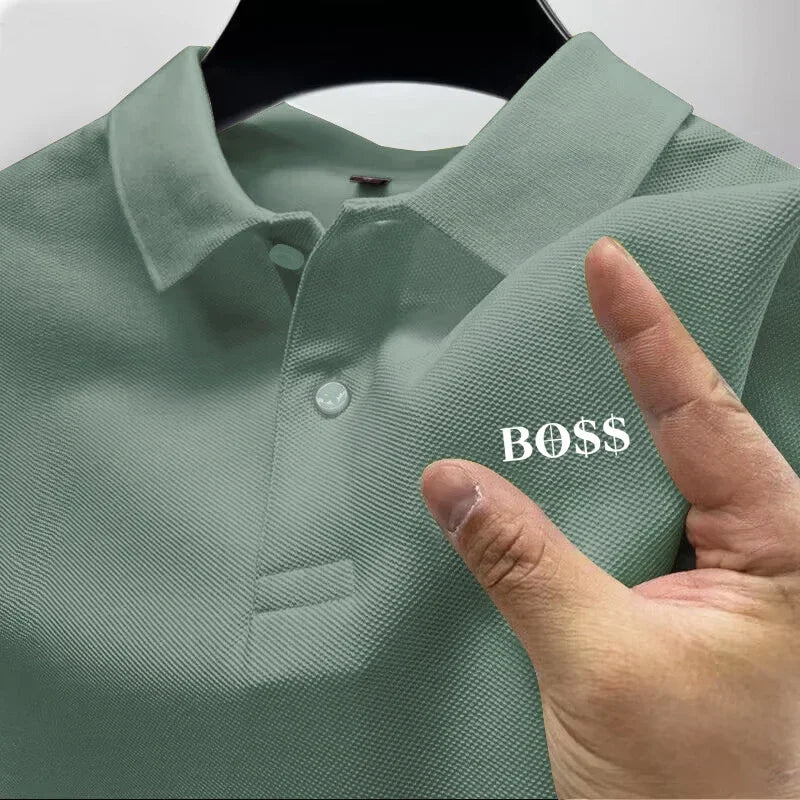Kurzarm-Poloshirt für Herren, schnell trocknend, atmungsaktiv, lässig, stilvoll, Business, Sport, Sommer, hoch, neu, 2025