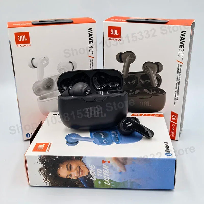 Original JBL Wave 200TWS Kabellose Ohrhörer True Headset JBL W200 TWS Bluetooth 5.0 Kopfhörer Sportkopfhörer mit Mikrofon