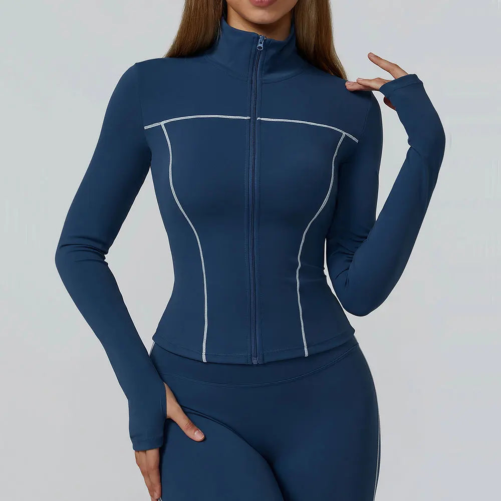 Yoga Kleidung Frauen Sport Jacke Laufen Langarm Shirt Sport Jacken Top Workout Mantel Gym Training Kleidung Workout Yoga Top