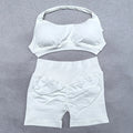 Shorts-Set, 2-teilig, nahtlos, Yoga-Set, Workout-Trainingsanzug, Damen-Halter, Sport-BH und niedrige Taille, Scrunch Bum, Gym-Shorts, Anzüge