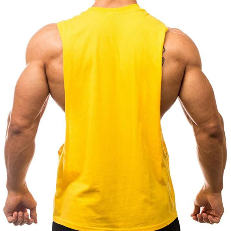 Gym Bodybuilding Tank Tops Herren Fitness Baumwolle Open Side Westen Muscle Workout Ärmellose Shirts Sommer Kühle Atmungsaktive Kleidung