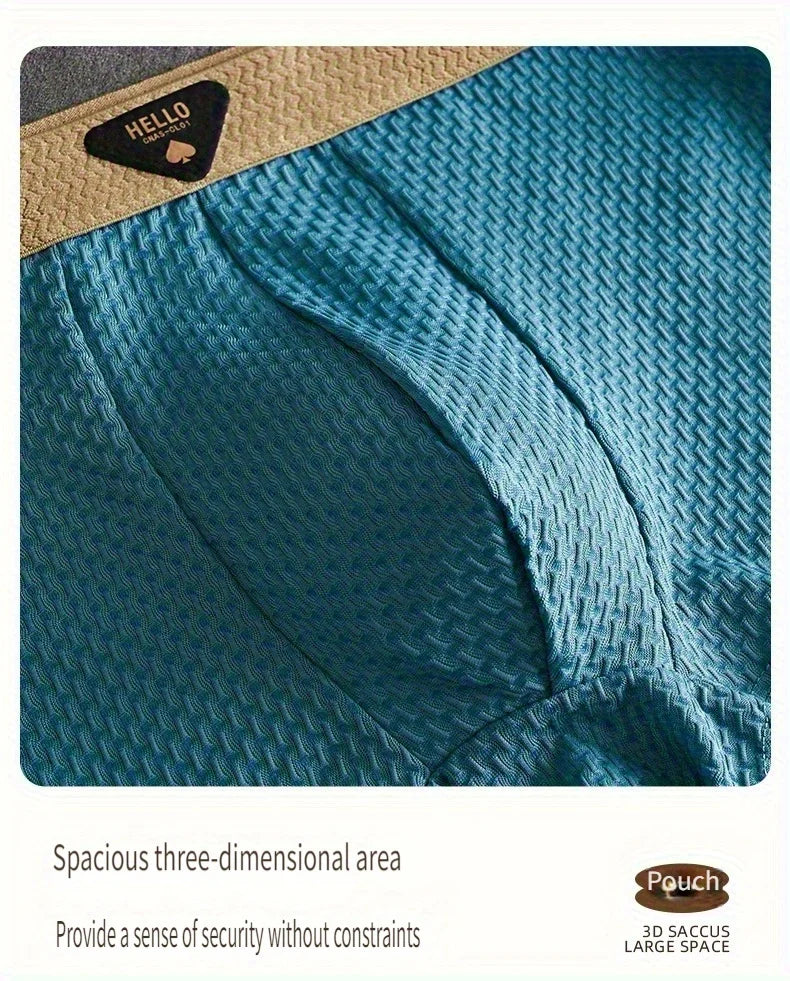 1/4 Stück Herren-Unterwäsche aus Eisseide, heiße Dessous, dünne Boxershorts, coole Unterhosen, atmungsaktive sexy Slips, U-förmige Shorts, Größen L-6XL