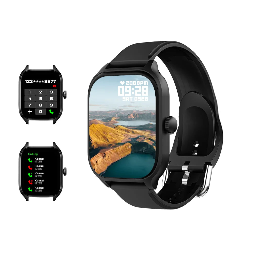 LAXASFIT Neue H9 Promax Smartwatch mit Zifferblatt zur Antwort von Anrufen, Kalorienverfolgung, Herzfrequenz-Oximetrie-Überwachung, Bluetooth-Smartwatch