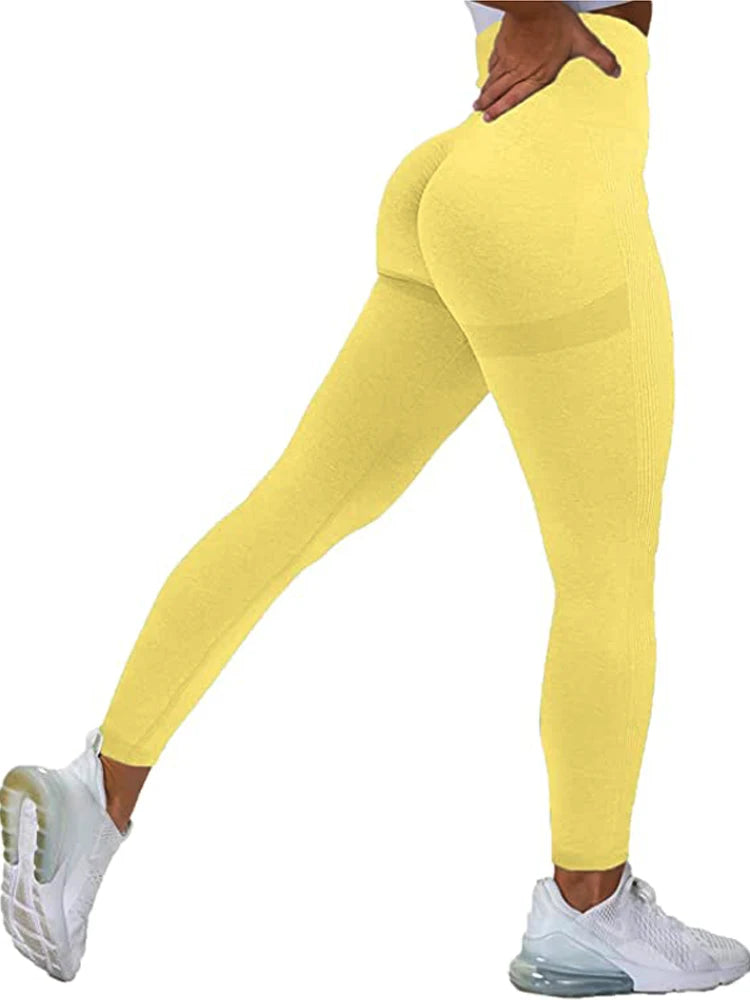 Frauen Nahtlose Workout Leggings Hohe Taille Push-Up-Leggings Damen Sexy Gym Legging Mode Schwarz Sport Leggings