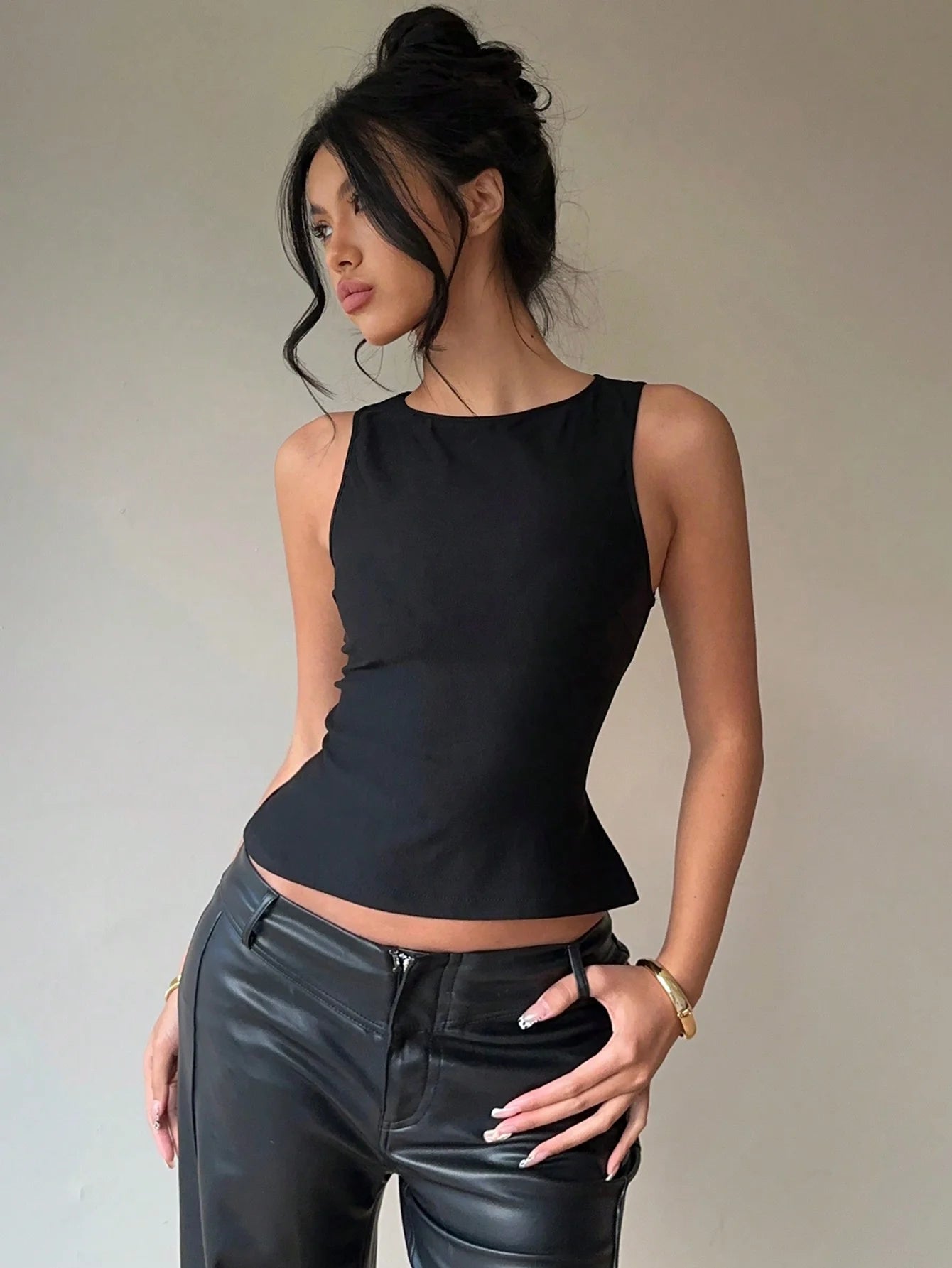 Sommer neues sexy europäisches und amerikanisches kleines Weste elastisches ärmelloses Slim-Fit-Top für Frauen