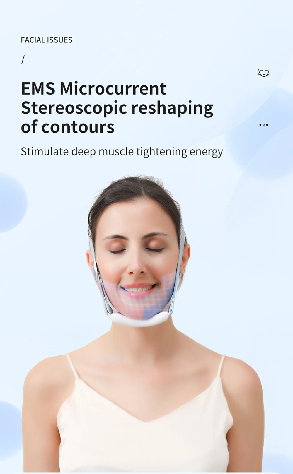 EMS Face Lifting Massagegerät Anti-Falten Straffendes Gesichtsmassagegerät V-Face Lift Gerät Mikrostromentferner Doppelkinn Hautpflege