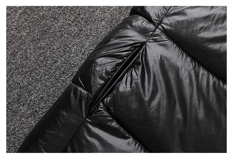Männer Verdickte Daunen Baumwolle Weste Helle Oberfläche Mode Marke Warme Herbst Winter Oberbekleidung Schulter Pad Weste Jacke