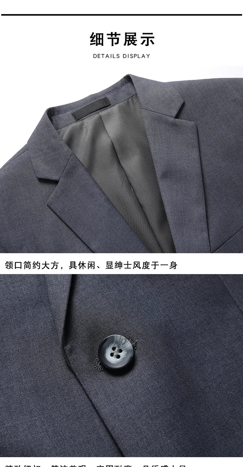 Anzug Boutique Herrenmode Business (Blazer + Weste + Hose) Gentleman's Hochzeit Casual Professioneller formeller Anzug 3-teilig M-6XL