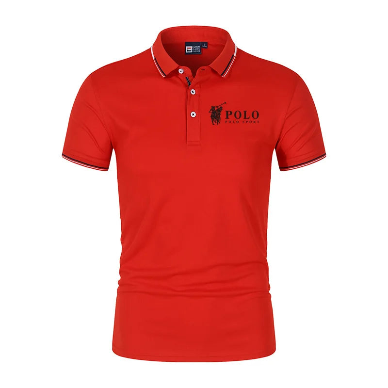 Herren Premium Sommer-Poloshirt, schnelltrocknend, atmungsaktiv, lässig, Business-Mode, Sport, Kurzarm, Herrenbekleidung
