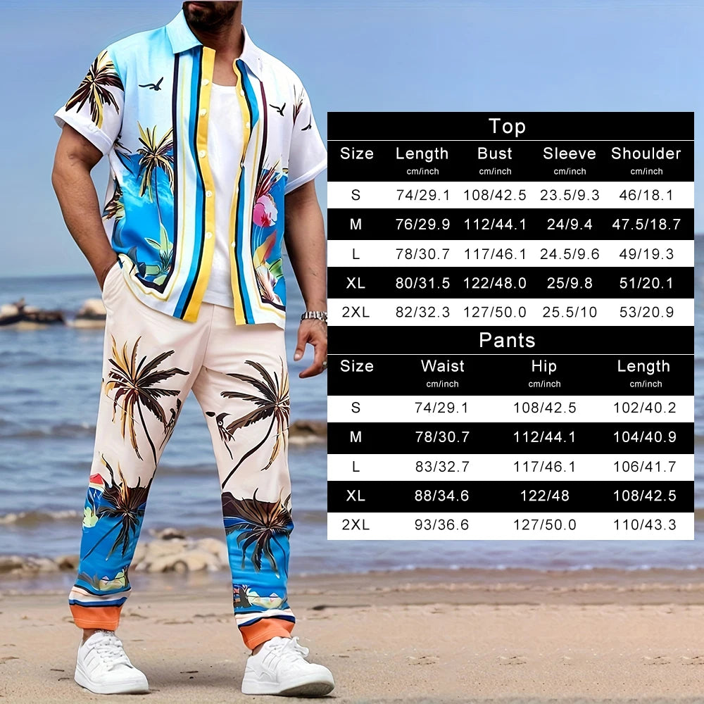 Hellgrünes 2-teiliges Herbst-Herren-Set mit vertikal gestreifter Textur, einfaches und lässiges Herren-Kurzarmhemd und lässige lange Hose