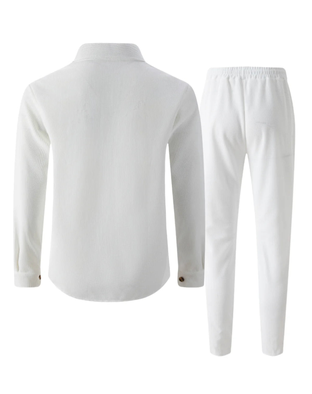 Männer Frühling Herbst Casual Anzug Street Style Einfarbig Lose Gepolsterte Lange Ärmeln Zwei-Stück Set Modische Oberbekleidung anzug set