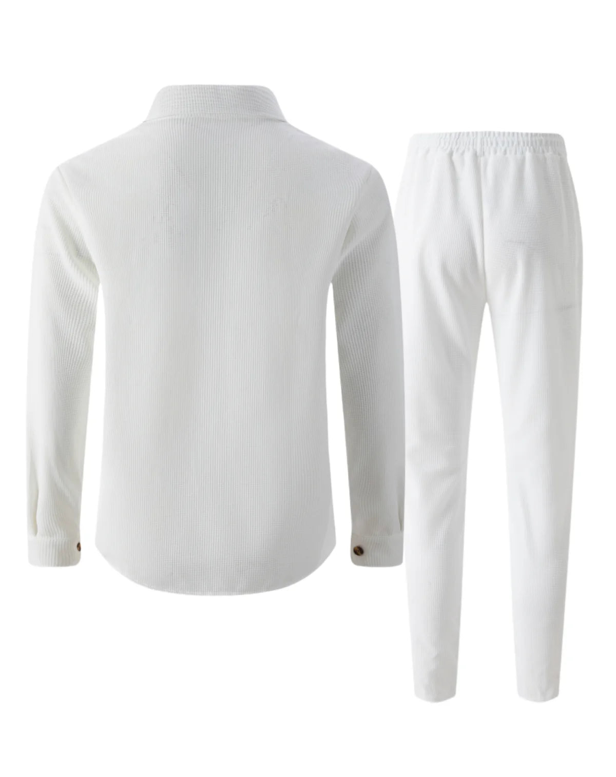 Männer Frühling Herbst Casual Anzug Street Style Einfarbig Lose Gepolsterte Lange Ärmeln Zwei-Stück Set Modische Oberbekleidung anzug set