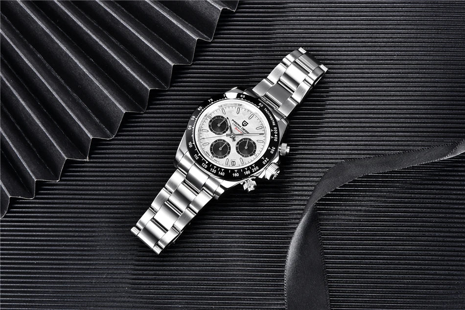 40mm Neue V2 PAGANI DESIGN männer Quarz Uhren Sapphire Retro Chronograph Edelstahl Wasserdichte Uhr Männer Relogio Masculino