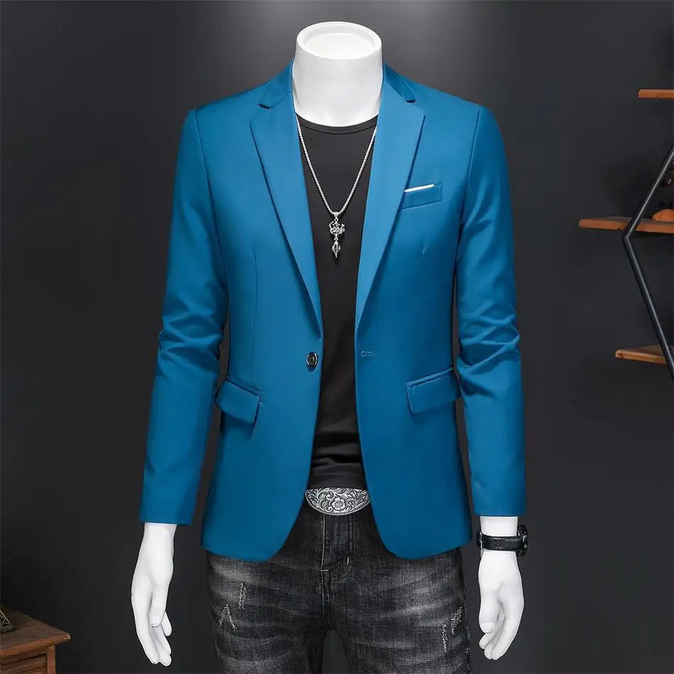 Boutique Mode Einfarbig High-end-Marke Casual Business herren Blazer Bräutigam Hochzeit Kleid Blazer für Männer Anzug Tops jacke Mantel
