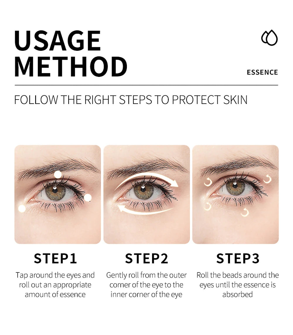 Hautpflege Schneckencreme Kollagencreme Anti Aging Haut aufhellen Gesichtscreme Verblassen dunkle Augenringe Entfernen Tränensäcke Augenserum