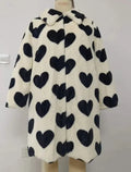 Winter Fashion Week Mode Lange Liebe Herz Muster Hohe Qualität Faux Fuchs Pelzmantel Frauen Jacke