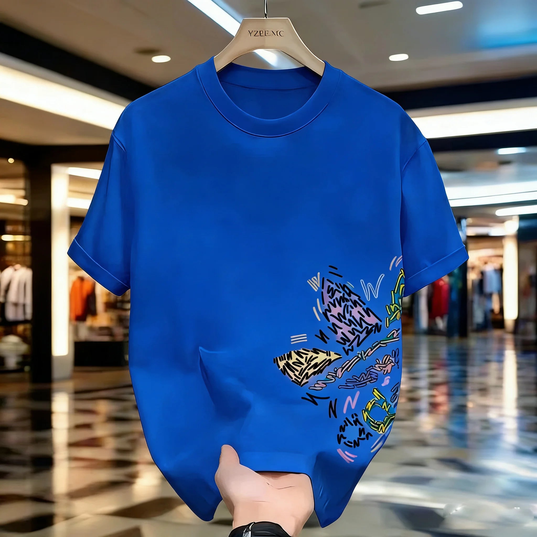 2026 Modischer Bestseller - Locker Sitzendes Rundhals-Sommer-Baumwoll-T-Shirt für Herren und Damen, Stylisches und Atmungsaktives Oberteil