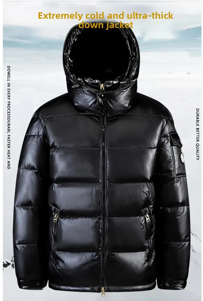2024 Winter Neue Herren Puffer Jacke Mode Dicke Männer Frauen Ente Unten Jacke Im Freien Warme Casual Mäntel Feste Kapuze Mäntel