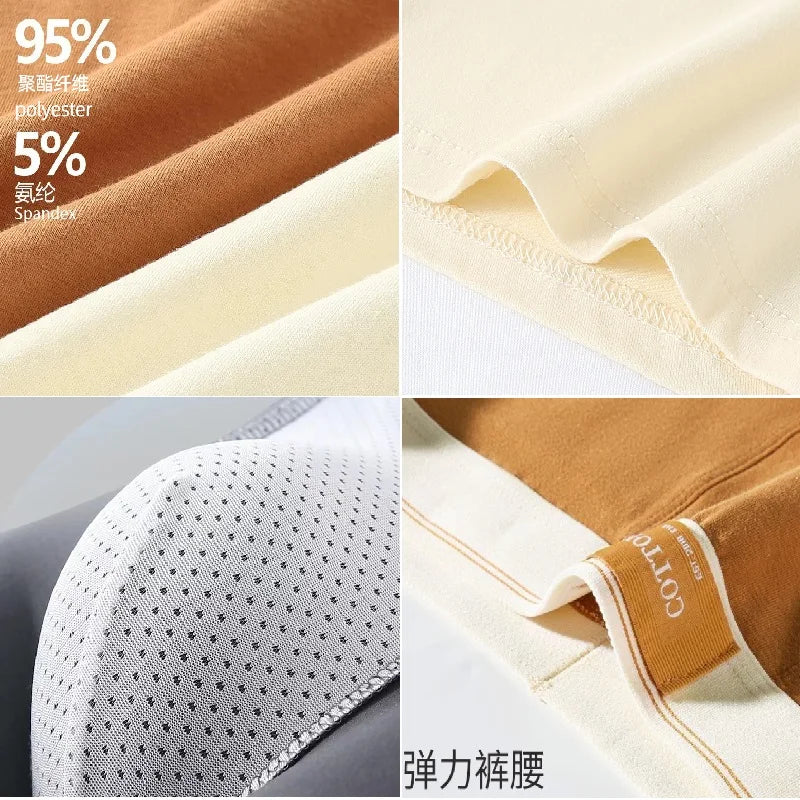 4 stücke Männer Unterwäsche Baumwolle BoxerShorts Hombre Höschen Mann Atmungsaktive Unterhose Sexy Sport Komfort Männliche Boxer Große Größe L-7XL