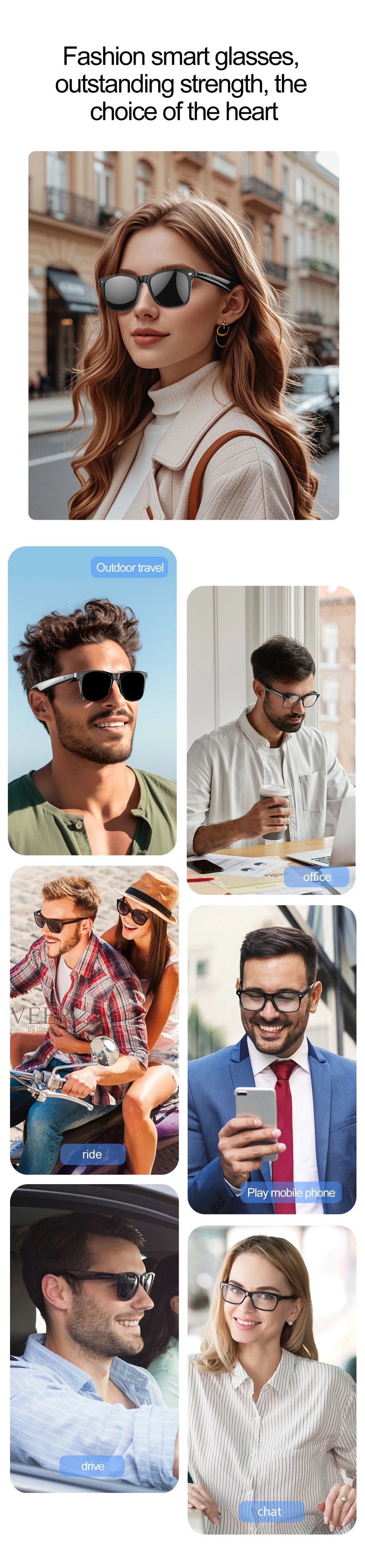 AI Intelligent Translation Glasses 163 Online Language AI Automatic Dialogue Translation Bluetooth Translation Glasses Men Women