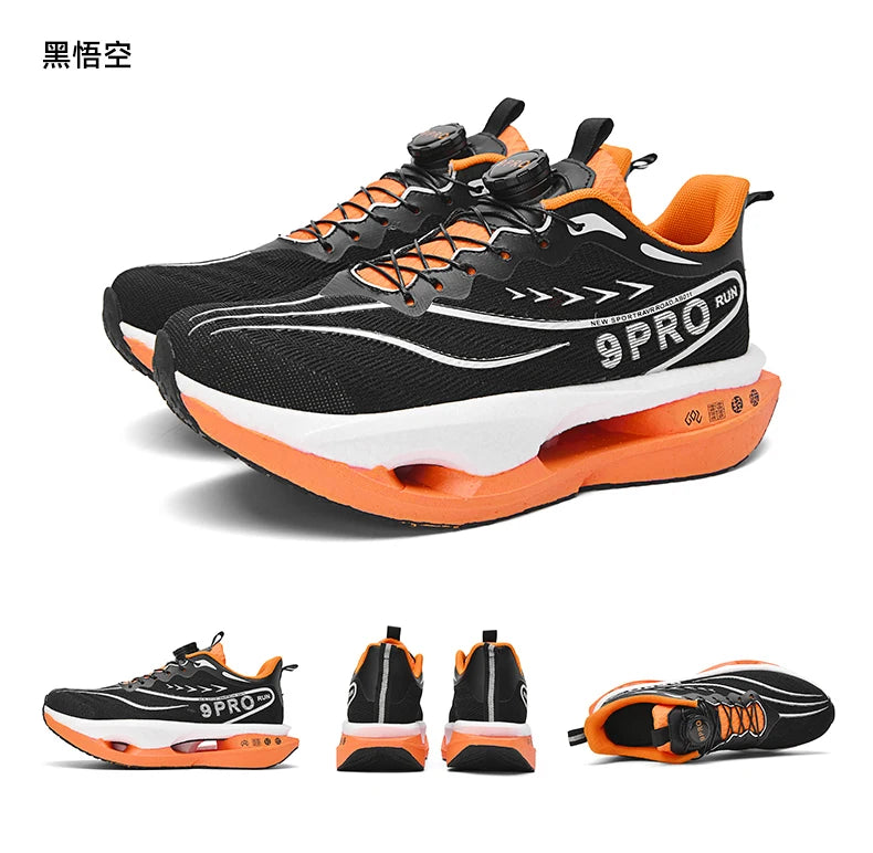 Spezialität Carbon Platte Sport Laufschuhe Marathon Air Kissen Männer Atmungsaktive Leichte Frauen Bequeme Rutschfeste Turnschuhe