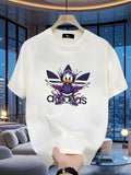 Unisex-T-Shirt aus reiner Baumwolle für den Sommer, Rundhalsausschnitt, bedruckt, kurzärmelig, modisches, sportliches Basic-T-Shirt für Herren, Shirts im Harajuku-Stil