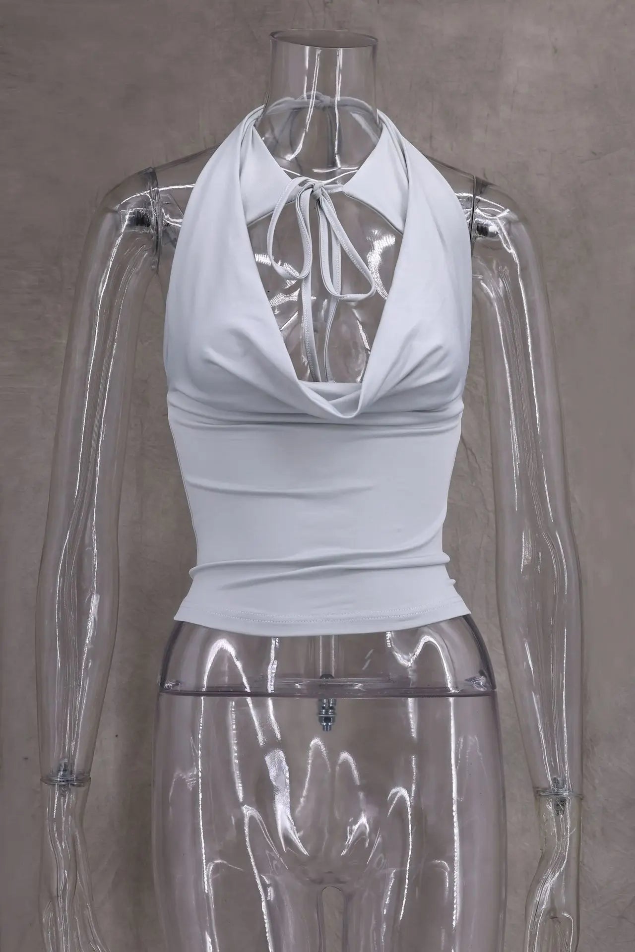 Sommer Frauen Solide Lace Up Sexy T-shirts Chic Halter-Backless Ärmellose Tank Tops Weibliche Y2K Elastizität Gestellte Junge Mädchen Top