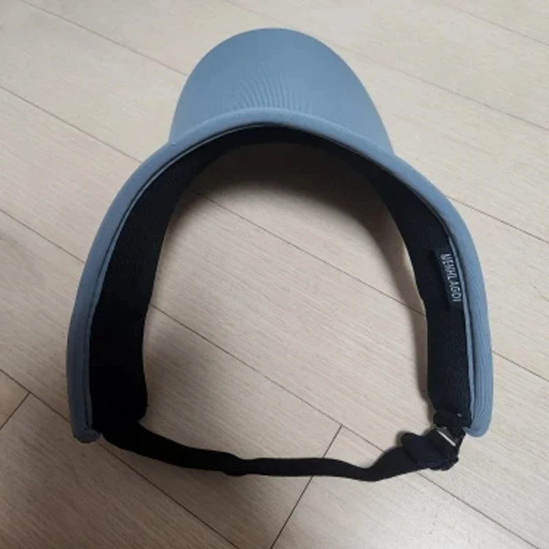 Cooling Stretchy Visor Ice Silk Long Brim Empty Top Hat Summer UV Protection Men Sun Hats Cycling Running Sports Golf Visor Cap